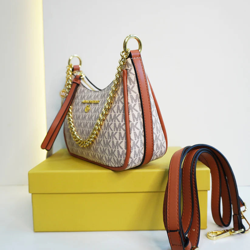 MK-Inspired Charm Shoulder Bag With Box And Dust Bag (Beige) Secondary image