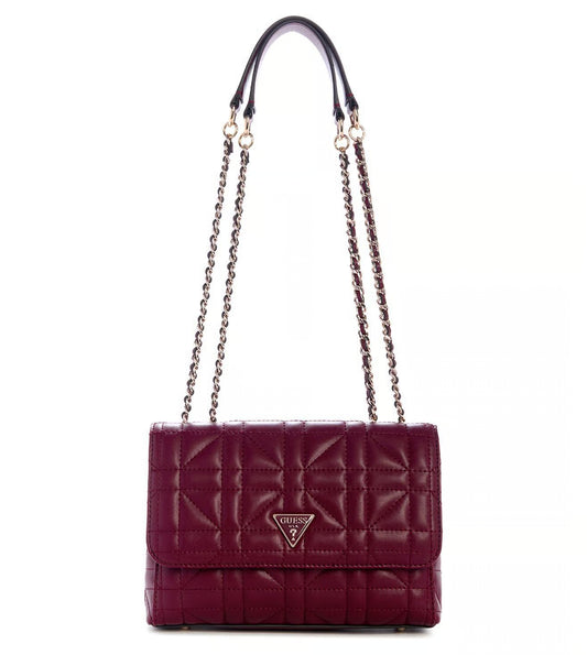 Prada-Inspired Quilted Spectrum Shoulder Bag With Box And Dust Bag (Maroon)