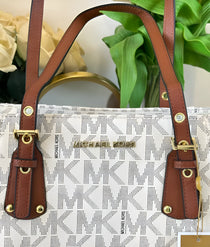 MK-Inspired Voyager Tote Bag With Dust Bag (White)