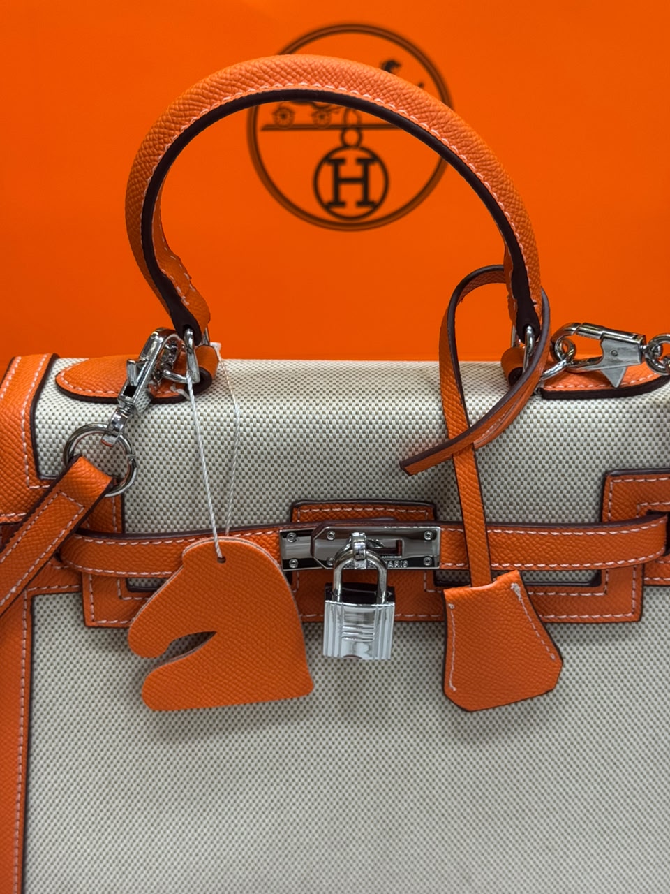 H-Inspired Kelly Sellier Top handle Premium Bag With Magnetic Box And Carry Bag