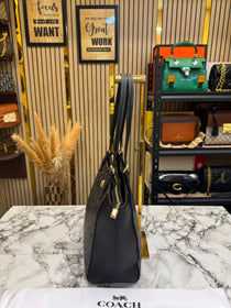 C-Inspired City Signature Canvas Tote Bag With Dust Bag (Black)