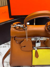 H-Inspired Kelly 25 Colormatic Retourne With Box And Dust Bag (Brown)