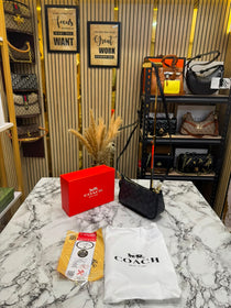 C-Inspired Nolita Signature Canvas Shoulder Bag With Box And Dust Bag (Black)