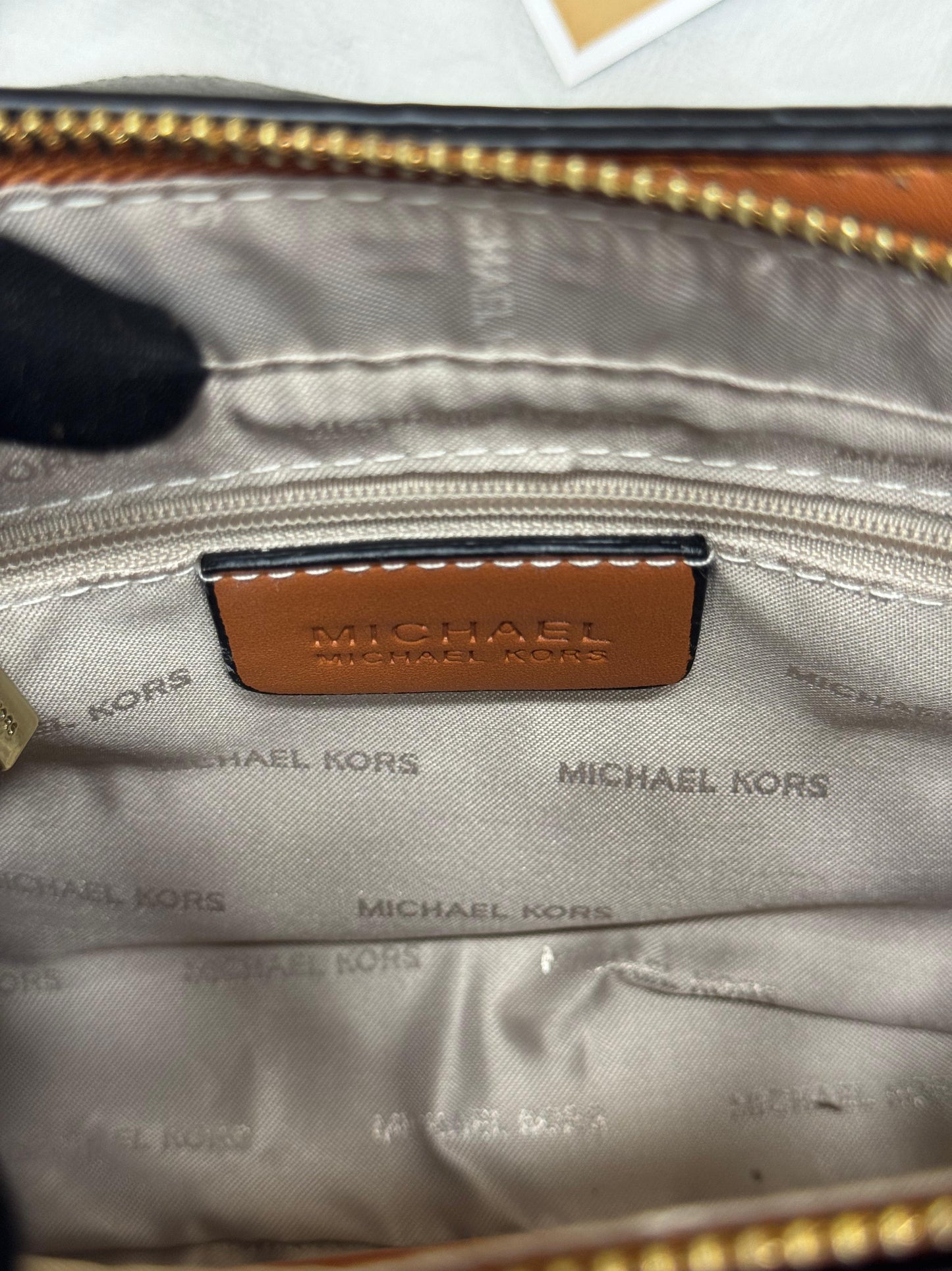 MK-inspired Gabby Signature Satchel Bag With Dust Bag (Brown)