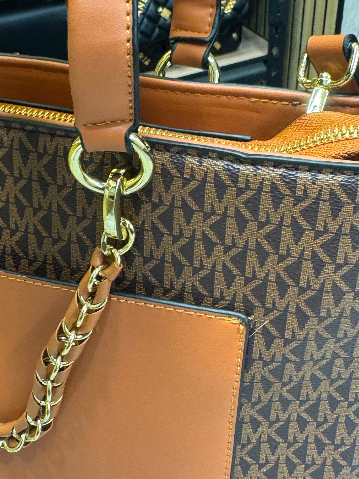 MK-Inspired Prorsum Handbag With Dust Bag And Magnetic Box Premium Quality (Coffee Brown)