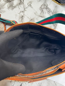 G-Inspired Ophidia GG Canvas Pochette With Dust Bag Including Carry Bag (Black)