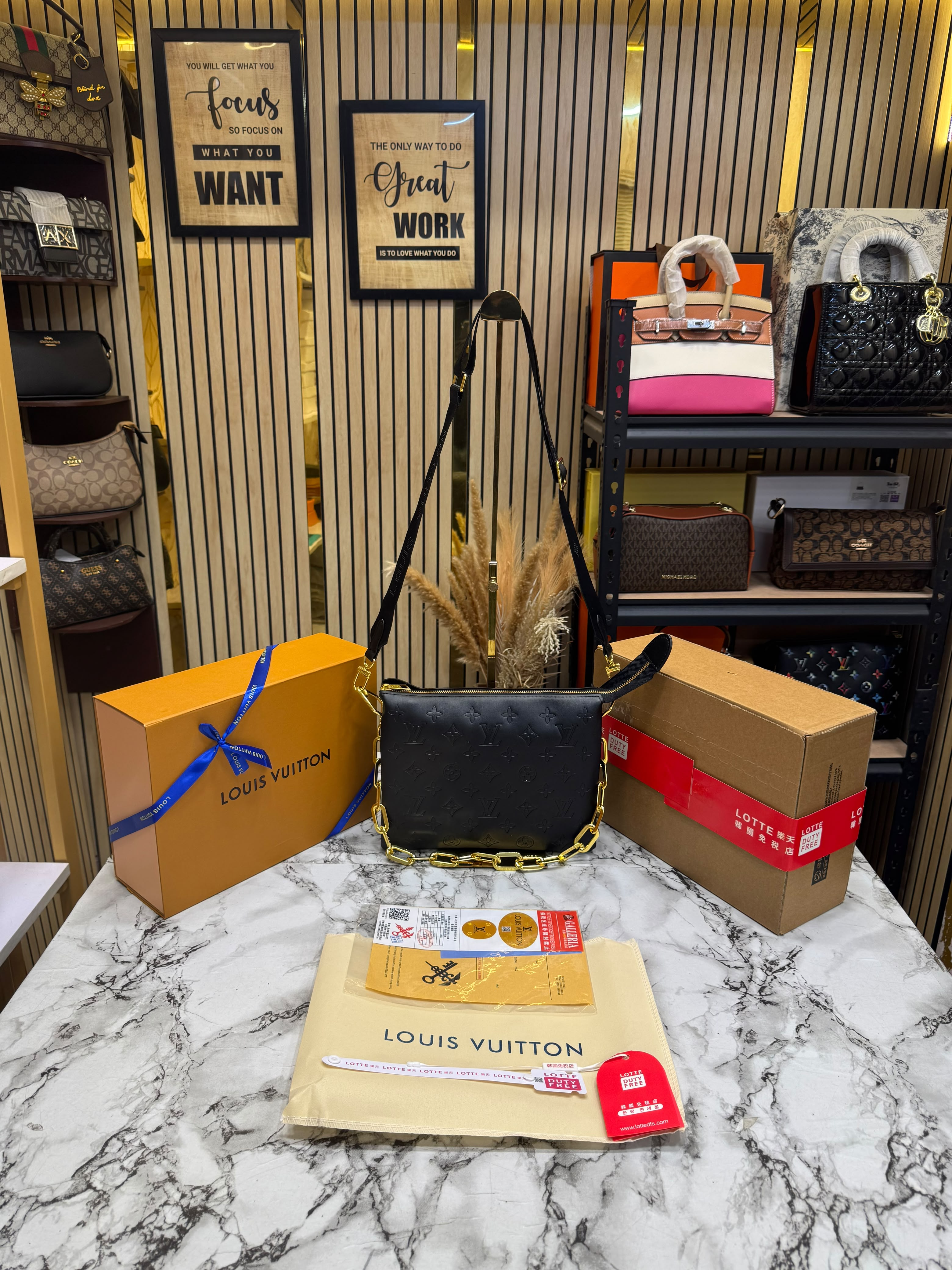 LV-Inspired Monogram Canvas Coussin BB With Double Box And Dust Bag (Black) Secondary image