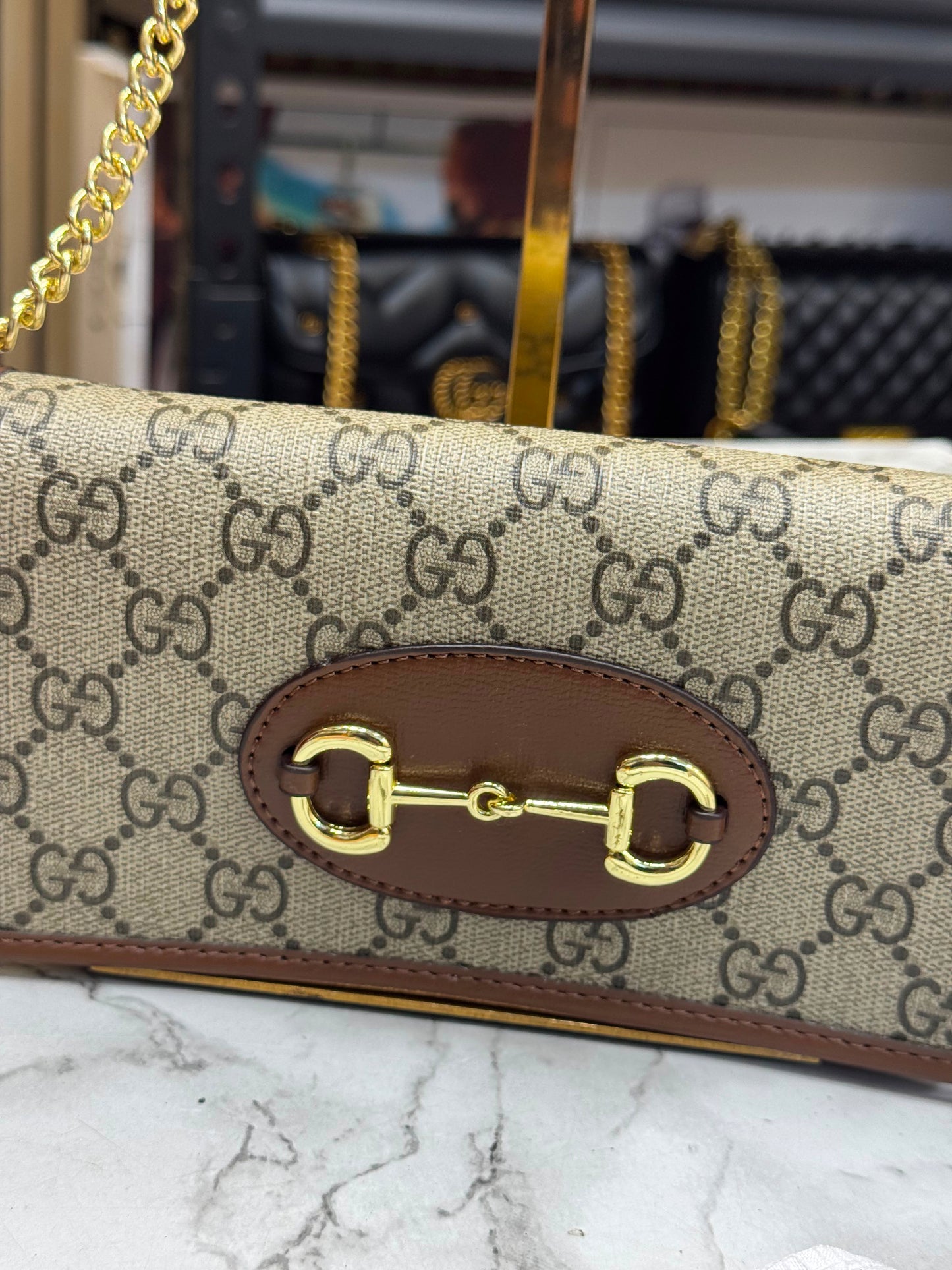 G-Inspired Horsebit 1955 GG Supreme Mini Shoulder Bag With Box and Dust Bag