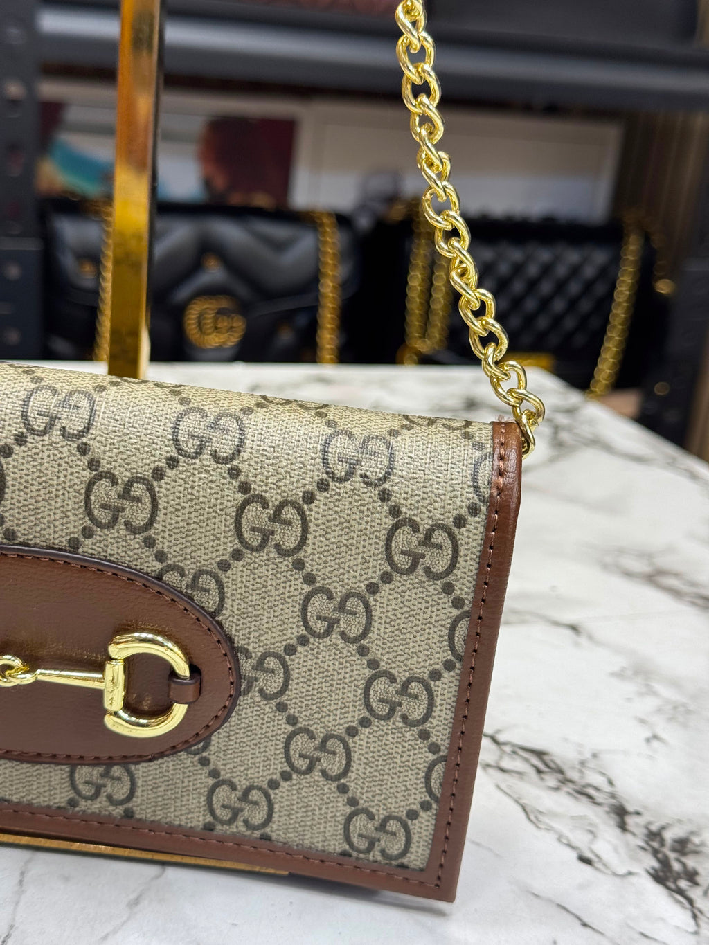 G-Inspired Horsebit 1955 GG Supreme Mini Shoulder Bag With Box and Dust Bag