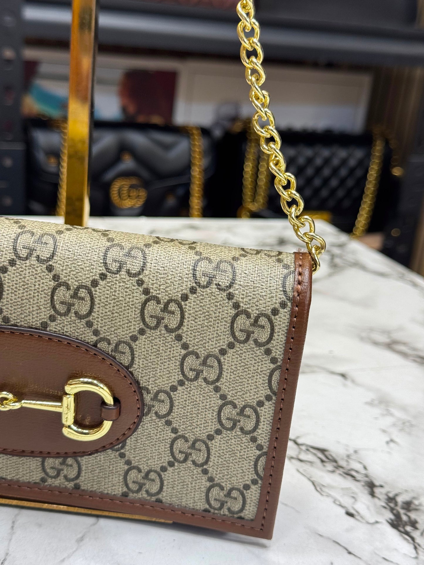 G-Inspired Horsebit 1955 GG Supreme Mini Shoulder Bag With Box and Dust Bag