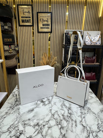 Aldo-inspired Priaira Floral Tote Bag With Box And Pouch (Purple Flower)