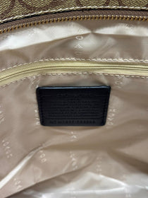 C-Inspired Signature Canvas Zip Tote Bag With Box And Dust Bag (Apricot)