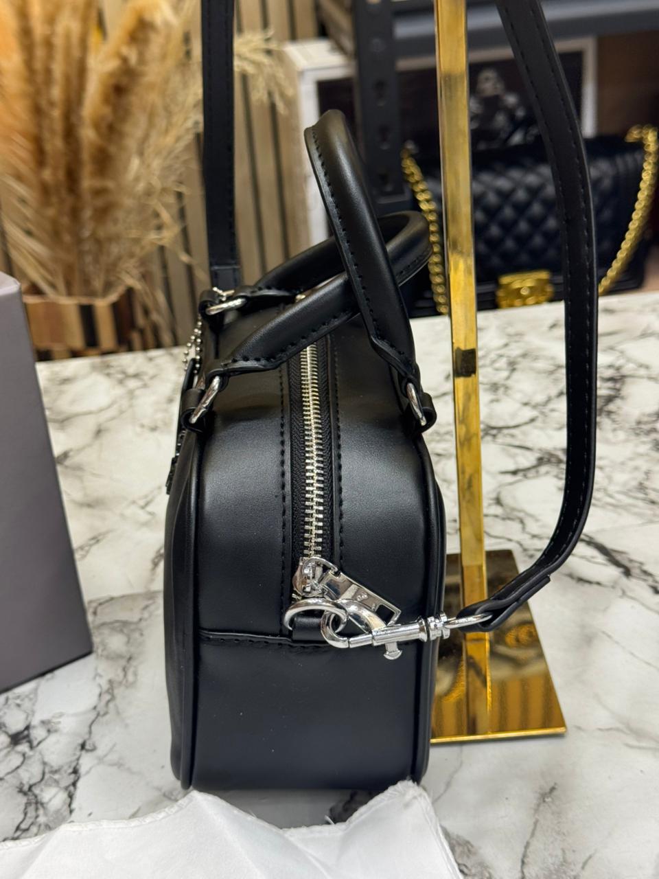C-Inspired Satchel Women Crossbody Bag Sling Bag With Box And Dust Bag (Black) Secondary image