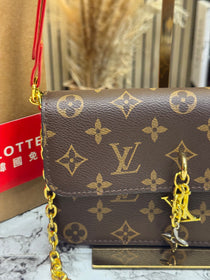 LV-Inspired Bloom Shoulder Bag With Double Box And Dust Bag Includes Carry Bag (Brown)