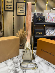 LV-Inspired Diane Satchel Shoulder Bag With Double Box And Dust Bag (White)