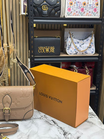 LV-Inspired Diane Satchel Shoulder Bag With Double Box And Dust bag (Apricot)