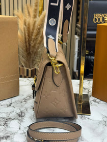 LV-Inspired Diane Satchel Shoulder Bag With Double Box And Dust bag (Apricot)
