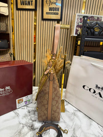 C-Inspired Signature Chain Hobo Shoulder Bag With Box And Dust Bag Including Carry Bag (Apricot)