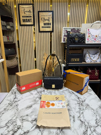 LV-Inspired Pochette Metis Reverse Monogram Mini Bag With Double Box And Dust Bag (Black)