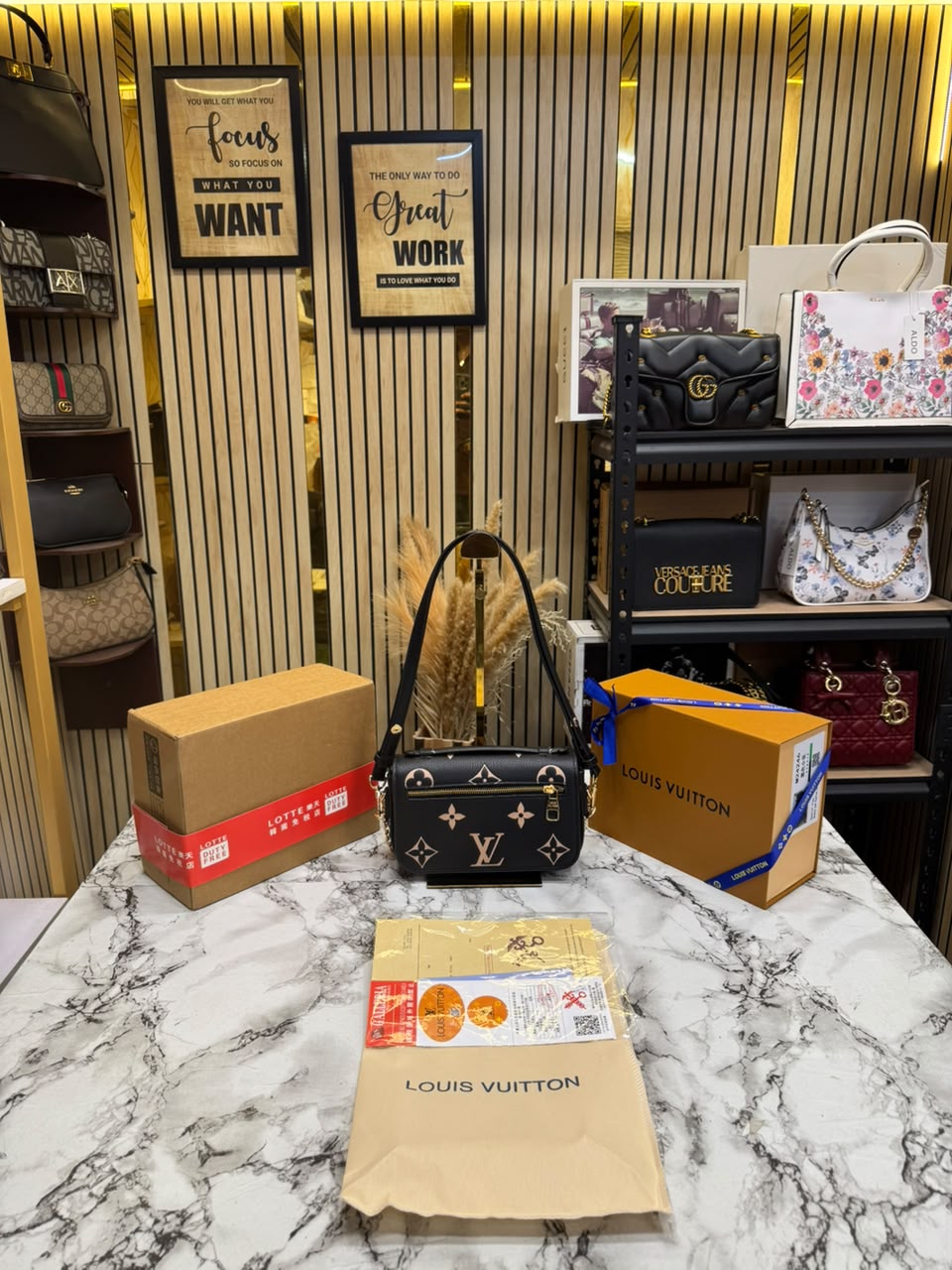 LV-Inspired Pochette Metis Reverse Monogram Mini Bag With Double Box And Dust Bag