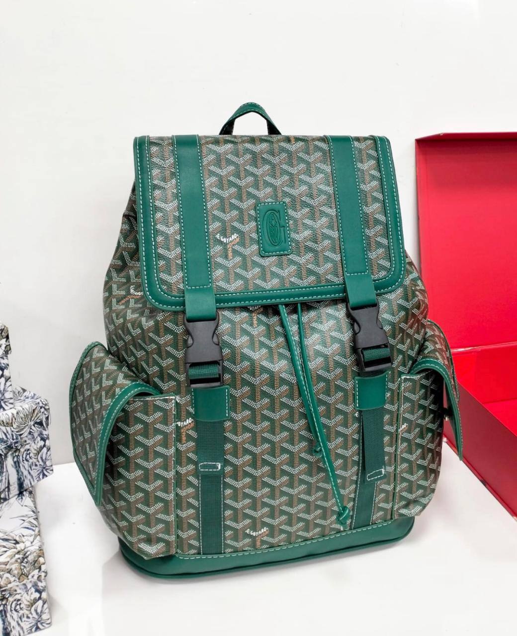 Goyard Alpin Backpack In Ian Pattern Premium Quality (Green) Main image
