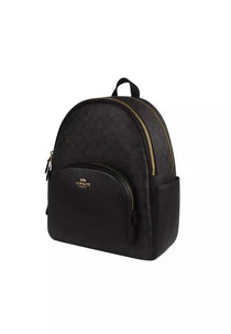 C-inspired Leather Court With Dust Bag Premium Quality Backpack [BLACK]