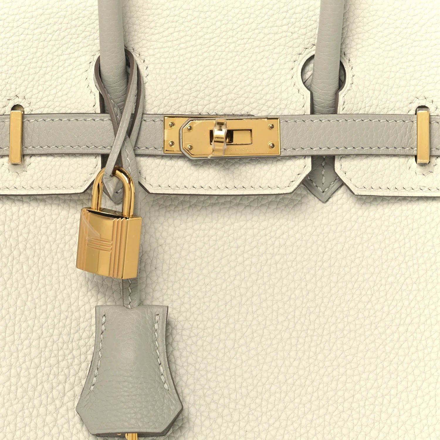 H-Inspired Birkin Style 25 Pebbled Leather Tote Bag With Magnetic Box And Dust Bag (Orchid) Secondary image