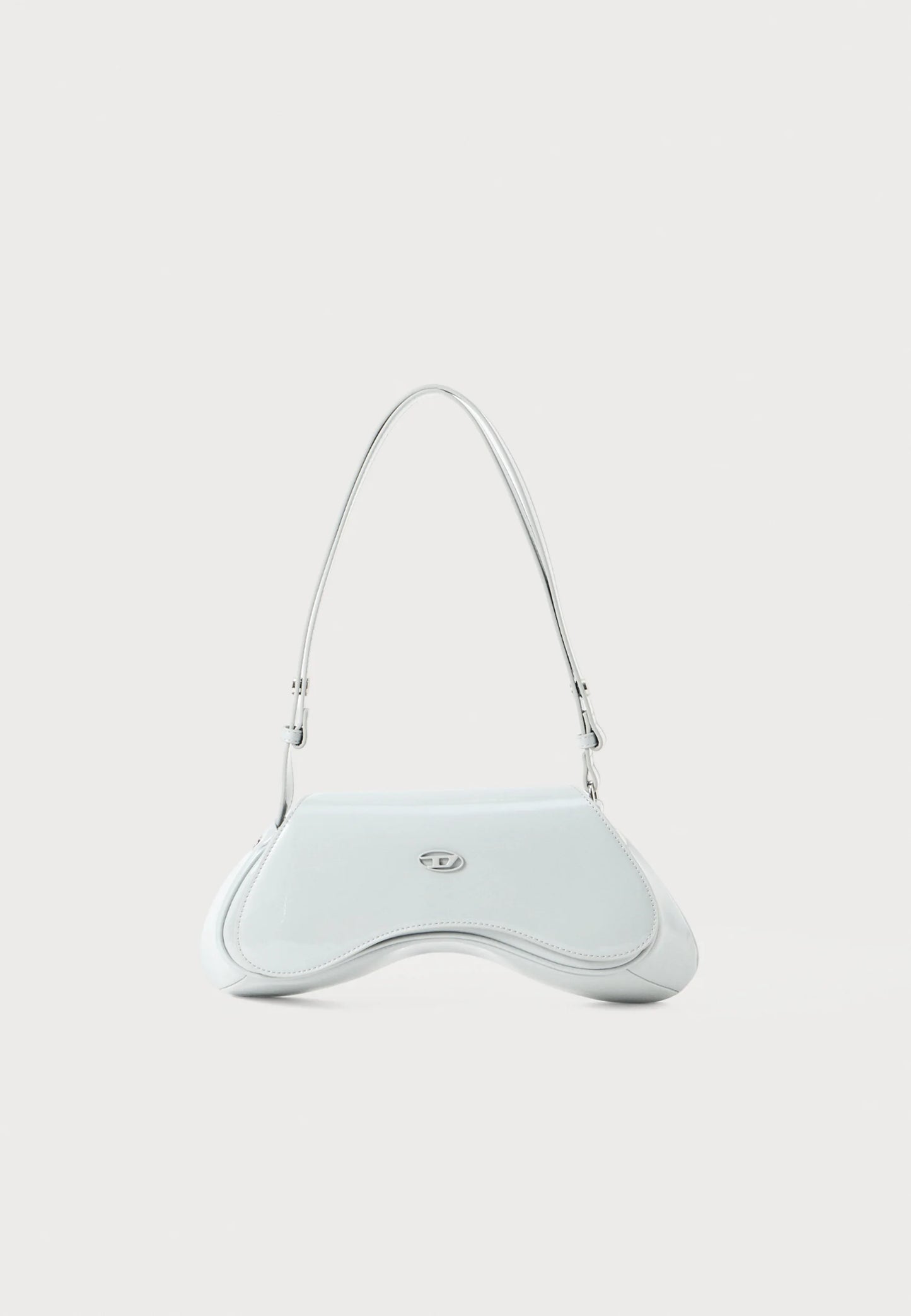 Diesel Inspired Play Play Glossy Shoulder Bag With Box And Dust Bag Including Carry Bag (silver)