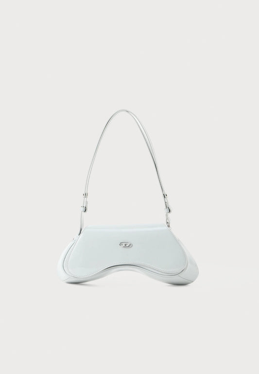 Diesel Inspired Play Play Glossy Shoulder Bag With Box And Dust Bag Including Carry Bag (silver)