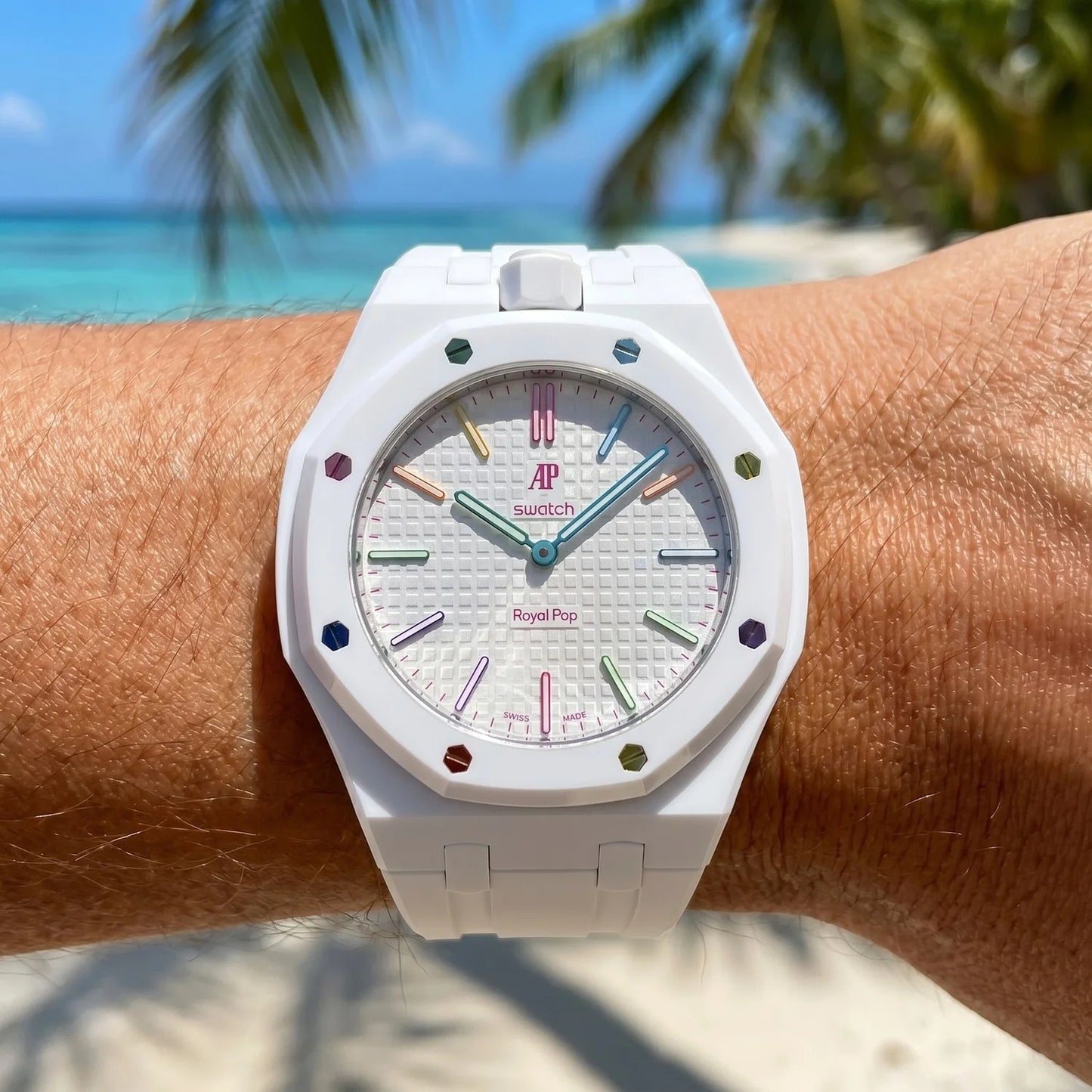 AP x Swatch Royal Pop With Strap (HUIT BLANC)