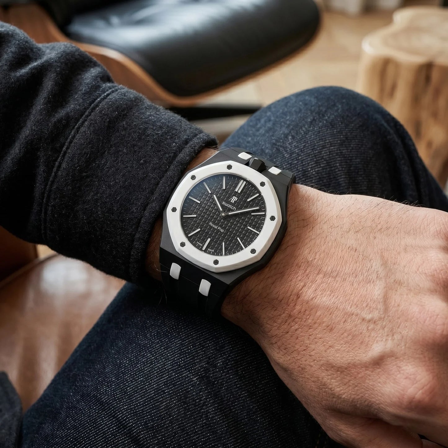 AP x Swatch Royal Pop With Strap (OCHO NEGRO)