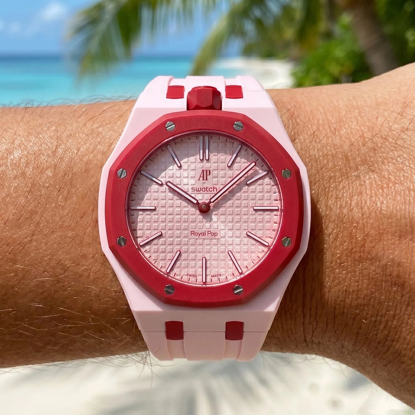 AP x Swatch Royal Pop With Strap (OTTO ROSSO)