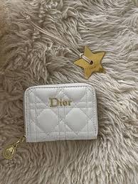 D-INSPIRED CANNAGE QUILTED ZIPPER WALLET INCLUDES BOX AND DUST BAG (BEIGE) Main image