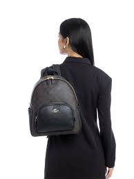 C-inspired Leather Court With Dust Bag Premium Quality Backpack [BLACK]