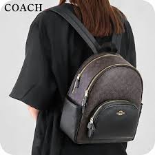 C-Inspired Leather Court With Dust Bag Premium Quality Backpack [Coffee]