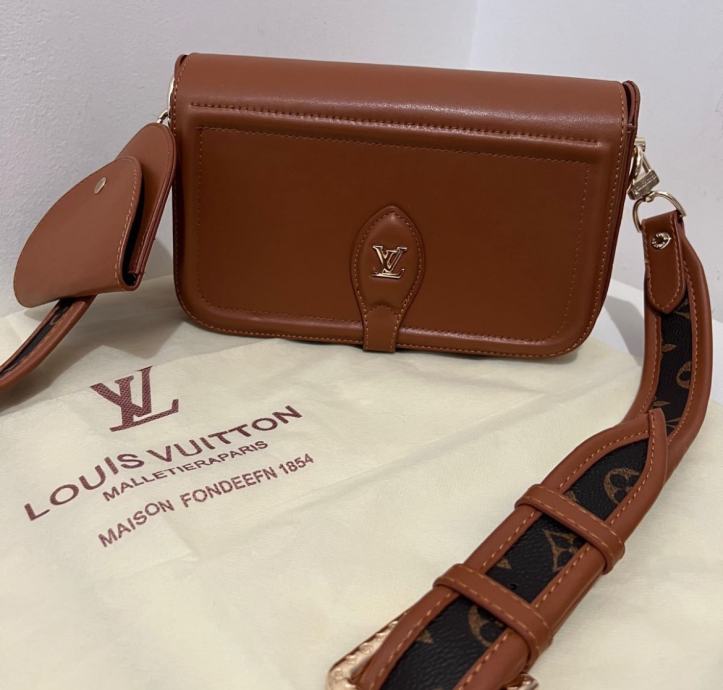 LV-Inspired officier pouch sling bag with og dust bag & double box including carry bag premium quality [orange]