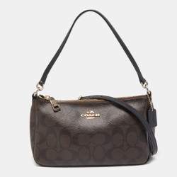 C-Inspired Nolita Signature Canvas Shoulder Bag With Box And Dust Bag (Coffee)