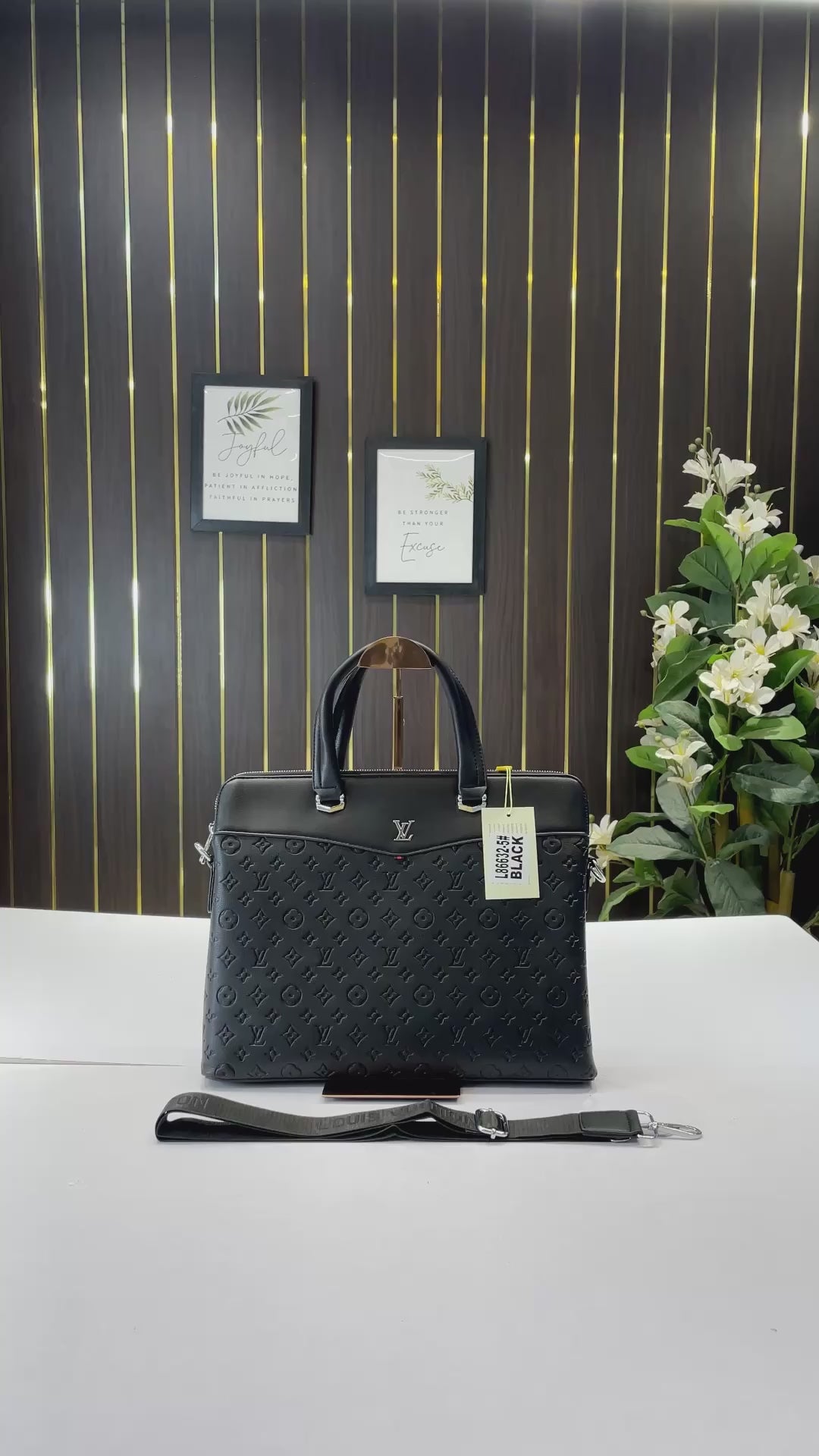 LV-Inspired Laptop Bag With Dust Bag