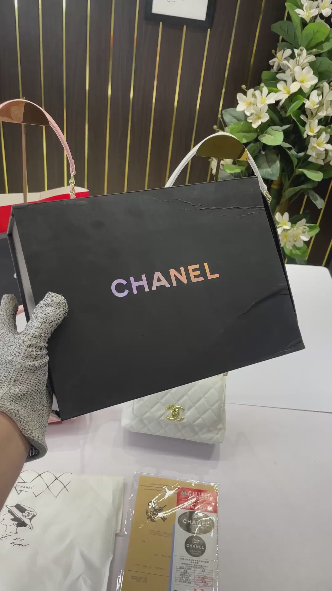 Chanel-Inspired Coco Top Handle Small Bag (Pink)
