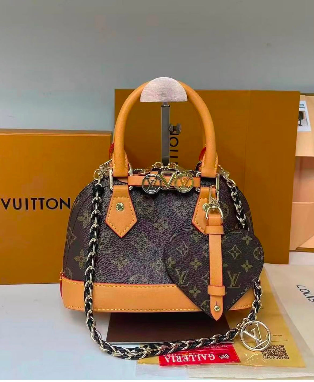 LV-Inspired Alma Small Handbag With Box